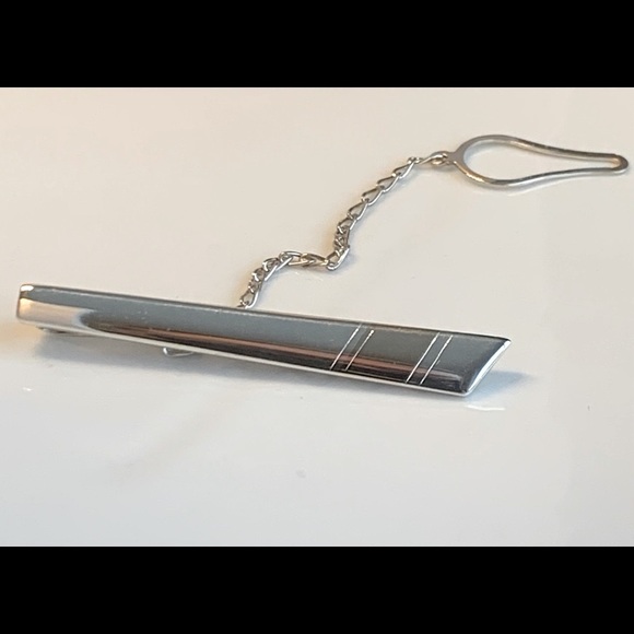 Elegant Tie Clip, Silver And Gold, Hi Shine ! - Picture 3 of 9